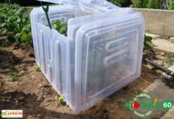 Serre De Jardin Tunnel De Culture : Bases + Embouts + Piquets (79 X 59 X 50 Cm) -Abriet Mobilier Soldes Boutique serre tunnel jardin modulo 60 bases embouts piquets 2