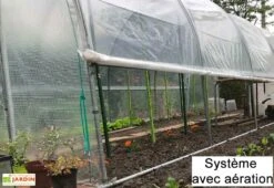 Serre Tunnel Tonneau En Polyéthylène 18 M² - Jardinière 6 X 3 M 7 Serre Tunnel Tonneau En Polyéthylène 18 M² - Jardinière 6 X 3 M -Abriet Mobilier Soldes Boutique serre tunnel jardiniere tonneau polyethylene 3m aerations 2