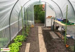 Serre Tunnel Tonneau En Polyéthylène 13,5 M² - Jardinière 4,5 X 3 M -Abriet Mobilier Soldes Boutique serre tunnel jardiniere tonneau polyethylene 3m interieur 1