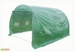 Serre De Jardin Tunnel 3x3m En Polyéthylène Vert Renforcé -Abriet Mobilier Soldes Boutique serre tunnel polyethylene habrita 2