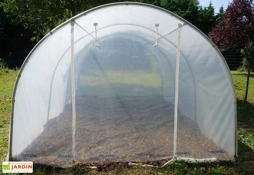 Serre Tunnel Richel En Polyéthylène 2 X 180 µ - 1 Porte Zippée (13,5 M²) 2 Serre Tunnel Richel En Polyéthylène 2 X 180 µ - 1 Porte Zippée (13,5 M²) – Image 2