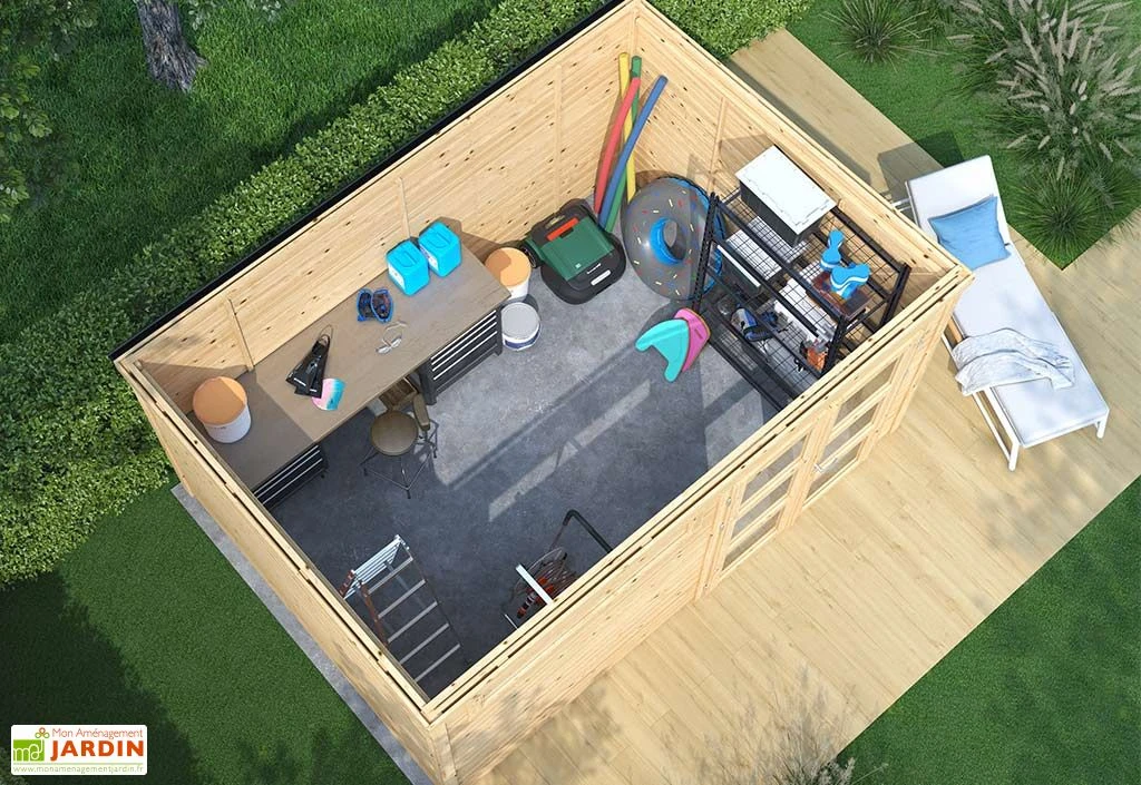 Abri De Jardin En Bois D’épicéa Brut Shelty Modern – 11 M² 2 Abri De Jardin En Bois D’épicéa Brut Shelty Modern – 11 M² – Image 2