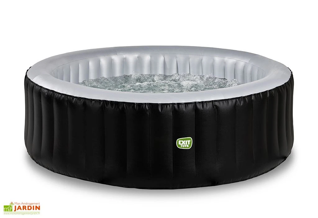 EXIT TOYS Spa Gonflable Extérieur Rond 4 Places Ø 204 Cm – Silver Classic Noir 2 EXIT TOYS Spa Gonflable Extérieur Rond 4 Places Ø 204 Cm – Silver Classic Noir – Image 2