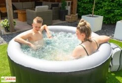 EXIT TOYS Spa Gonflable Extérieur Rond 2 Places Ø 165 Cm – Silver Classic Noir -Abriet Mobilier Soldes Boutique spa gonflable exterieur 2 places exit toys