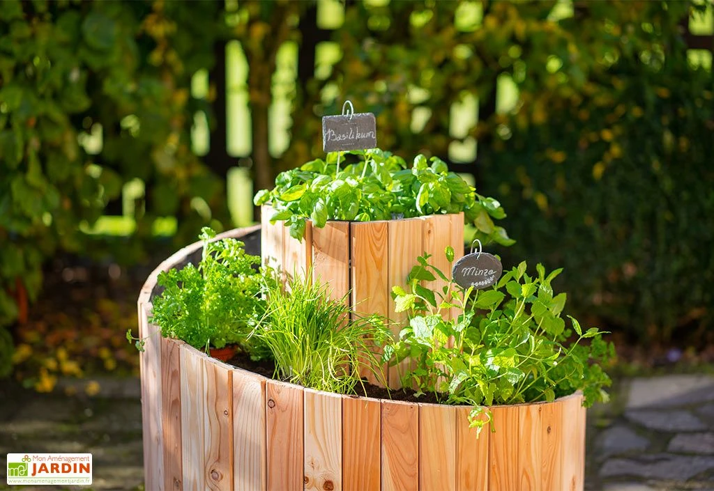Spirale Aromatique – Jardinière En Bois De Mélèze Ø55 Cm 2 Spirale Aromatique – Jardinière En Bois De Mélèze Ø55 Cm – Image 2
