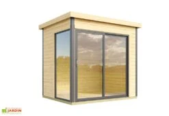 Bureau De Jardin En Bois 5 M² Ep. 44 Mm – Doméo Mini Plus 6 Bureau De Jardin En Bois 5 M² Ep. 44 Mm – Doméo Mini Plus -Abriet Mobilier Soldes Boutique studio jardin habitable bois domeo mini 6m2