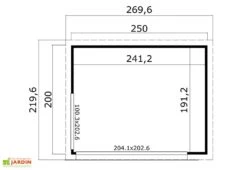 Bureau De Jardin En Bois 5 M² Ep. 44 Mm – Doméo Mini Plus 7 Bureau De Jardin En Bois 5 M² Ep. 44 Mm – Doméo Mini Plus -Abriet Mobilier Soldes Boutique studio jardin habitable bois domeo mini 6m2 plan