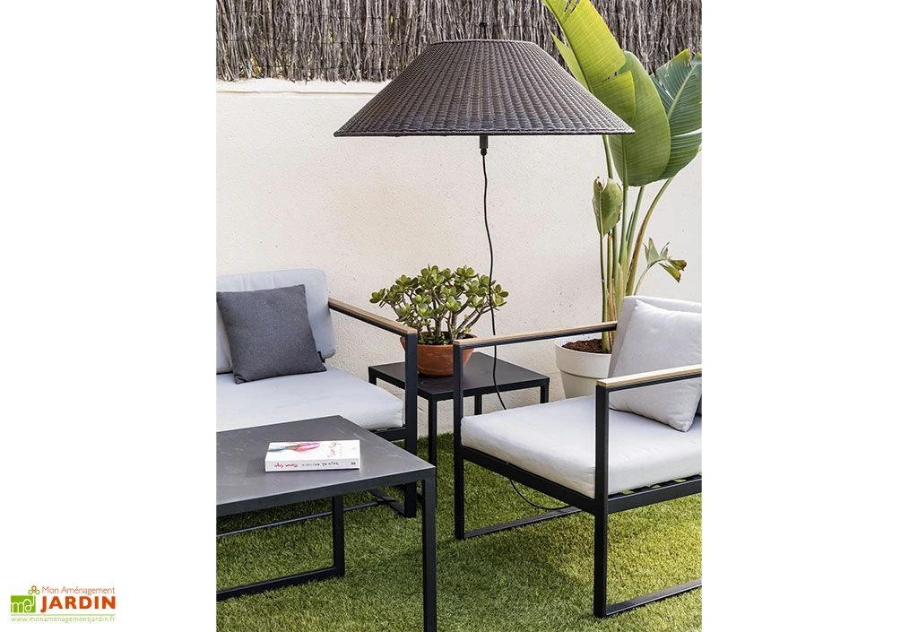 Suspension Extérieure En Osier Synthétique Marron ⌀ 103 Cm - Saigon 1 Suspension Extérieure En Osier Synthétique Marron ⌀ 103 Cm - Saigon