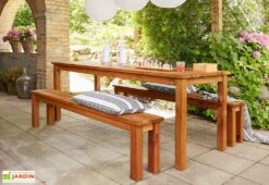 Table De Jardin En Bois Autoclave 200 Cm + 2 Bancs – Daugavpils