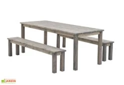 Table De Jardin En Bois Huilé 178 Cm + 2 Bancs – Liepaja 8 Table De Jardin En Bois Huilé 178 Cm + 2 Bancs – Liepaja -Abriet Mobilier Soldes Boutique table bancs jardin bois huile lin ekju 257059