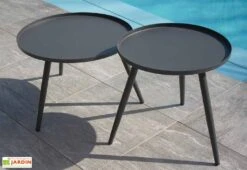 Salon De Jardin 4 Places En Acier Et Corde Tissée Capri -Abriet Mobilier Soldes Boutique table basse mobilier jardin acier capri