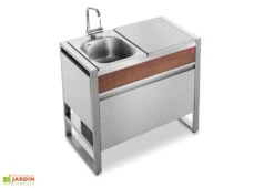 Cuisine Extérieure En Inox Avec évier + Mitigeur + Plan De Travail Oasi 97C