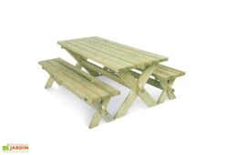 Table De Pique-nique En Bois Autoclave 177 Cm – Riga -Abriet Mobilier Soldes Boutique table forestiere pique nique bois autoclave ekju 253500