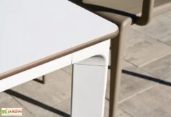 Salon De Jardin : 1 Table 160 X 90 Cm + 4 Chaises + 2 Fauteuils – Town 11 Salon De Jardin : 1 Table 160 X 90 Cm + 4 Chaises + 2 Fauteuils – Town -Abriet Mobilier Soldes Boutique table jardin alu blanche 160x90 meet 1 1