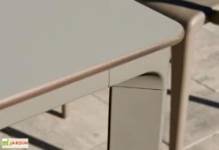 Salon De Jardin : 1 Table Aluminium 120 X 80 Cm + 4 Fauteuils – Hall 11 Salon De Jardin : 1 Table Aluminium 120 X 80 Cm + 4 Fauteuils – Hall -Abriet Mobilier Soldes Boutique table jardin alu taupe ezpeleta 2