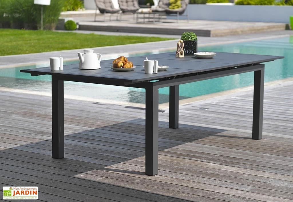 Table De Jardin Miami Avec Rallonge (240/300x100cm) 2 Table De Jardin Miami Avec Rallonge (240/300x100cm) – Image 2