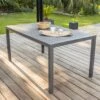 Table De Jardin Miami En Aluminium Gris Anthracite – 160 X 90 Cm