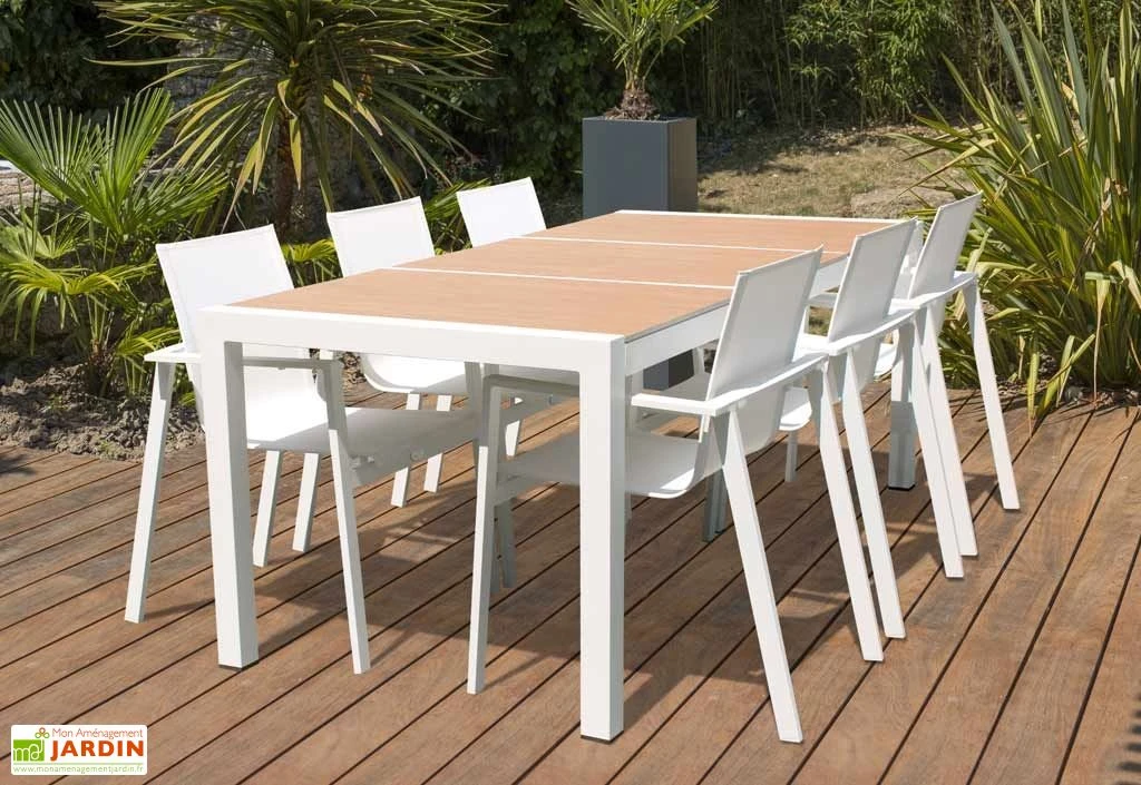 Table De Jardin Aluminium Et Céramique 200 X 100 Cm Helsinki 2 Table De Jardin Aluminium Et Céramique 200 X 100 Cm Helsinki – Image 2