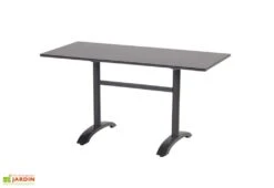 Ensemble Repas De Jardin 4 Personnes En Aluminium Et Résine Sophie Noir -Abriet Mobilier Soldes Boutique table jardin aluminium resine noir