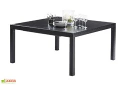 Table De Jardin Extensible WhiteStar En Aluminium Et Verre -Abriet Mobilier Soldes Boutique table jardin blackstar alu verre extensible