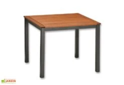 Table De Jardin En Bois D’Eucalyptus Et Aluminium Flamingo 89 X 89 Cm