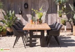 Table De Jardin Bois De Teck Et Aluminium Sophie Yasmani Teak 240 Cm 6 Table De Jardin Bois De Teck Et Aluminium Sophie Yasmani Teak 240 Cm -Abriet Mobilier Soldes Boutique table jardin bois teck aluminium sophie yasmani teak 240cm 1