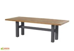 Table De Jardin Bois De Teck Et Aluminium Sophie Yasmani Teak 240 Cm
