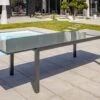 Table De Jardin Extensible Aluminium Et Verre Tolede 200/300 Cm