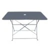 Table De Jardin Pliante Rectangulaire En Acier Bistrot 110 X 70 Cm Gris