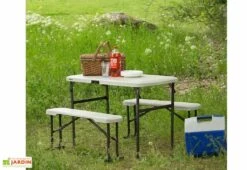 Table De Camping + 2 Bancs En PEHD Lifetime (107x 61x71cm) -Abriet Mobilier Soldes Boutique table jardin resine pliante 80352 4