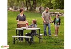 Table De Camping + 2 Bancs En PEHD Lifetime (107x 61x71cm) -Abriet Mobilier Soldes Boutique table jardin resine pliante 80352 5