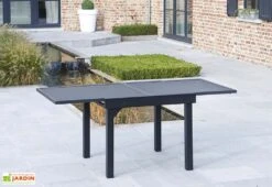 Table De Jardin Extensible Modulo 90x90/180x72cm (l,l,h) 4 Coloris -Abriet Mobilier Soldes Boutique table modulo 4 8 noir 2