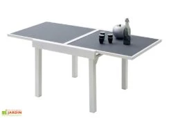 Table De Jardin Extensible Modulo 90x90/180x72cm (l,l,h) 4 Coloris -Abriet Mobilier Soldes Boutique table modulo 90 180 perle