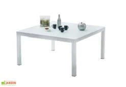 Salon De Jardin Carré WhiteStar : Table Extensible + 8 Fauteuils 8 Salon De Jardin Carré WhiteStar : Table Extensible + 8 Fauteuils -Abriet Mobilier Soldes Boutique table modulo carre whitestar 1
