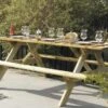 Solid Table De Pique-Nique En Bois Autoclave 200 Cm 28 Mm Picnic