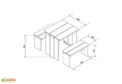 Axi Table De Pique-Nique Avec Bancs (45x80x45cm) 7 Axi Table De Pique-Nique Avec Bancs (45x80x45cm) -Abriet Mobilier Soldes Boutique table pique nique bois axi