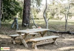 Table De Pique-nique En Bois Autoclave 177 Cm – Riga -Abriet Mobilier Soldes Boutique table pique nique bois massif ekju 253500