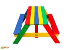 Axi Table De Pique-Nique Pour Enfant En Bois De Hemlock Nick + Parasol -Abriet Mobilier Soldes Boutique table pique nique enfant bois hemlock nick parasol 3