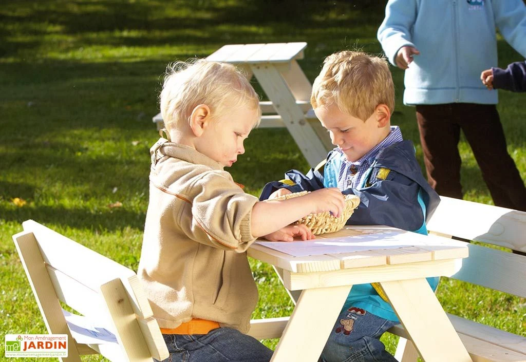 Pinolino Table De Pique-Nique En Bois Pour Enfant Nicki (4 Places) 2 Pinolino Table De Pique-Nique En Bois Pour Enfant Nicki (4 Places) – Image 2