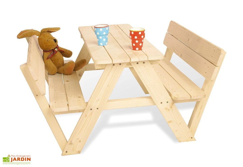Pinolino Table De Pique-Nique En Bois Pour Enfant Nicki (4 Places) 1 Pinolino Table De Pique-Nique En Bois Pour Enfant Nicki (4 Places)