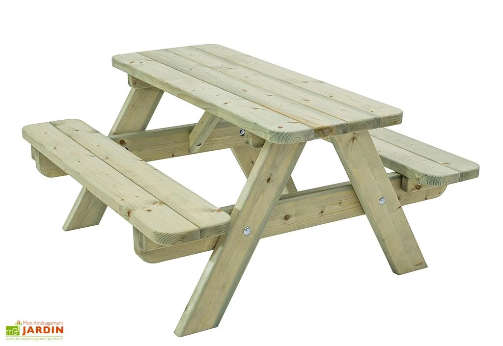Table De Pique-nique Pour Enfant En Bois Massif – 90 X 90 X 45 Cm 3 Table De Pique-nique Pour Enfant En Bois Massif – 90 X 90 X 45 Cm – Image 3