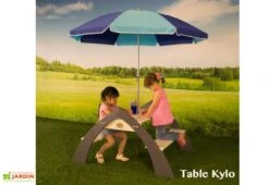 Axi Table De Pique-Nique Kylo En Bois Écologique Et Parasol Inclus 11 Axi Table De Pique-Nique Kylo En Bois Écologique Et Parasol Inclus -Abriet Mobilier Soldes Boutique table pique nique kylo enfants