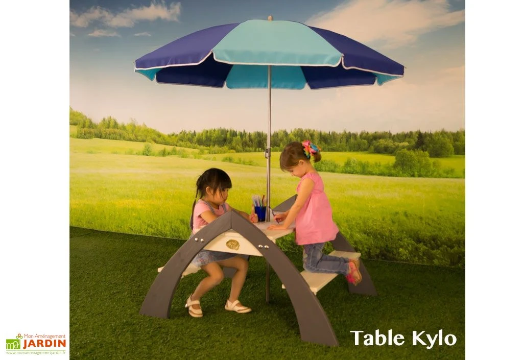 Axi Table De Pique-Nique Kylo En Bois Écologique Et Parasol Inclus 6 Axi Table De Pique-Nique Kylo En Bois Écologique Et Parasol Inclus – Image 6