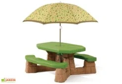 Step2 Table De Pique-Nique Avec Parasol Naturally