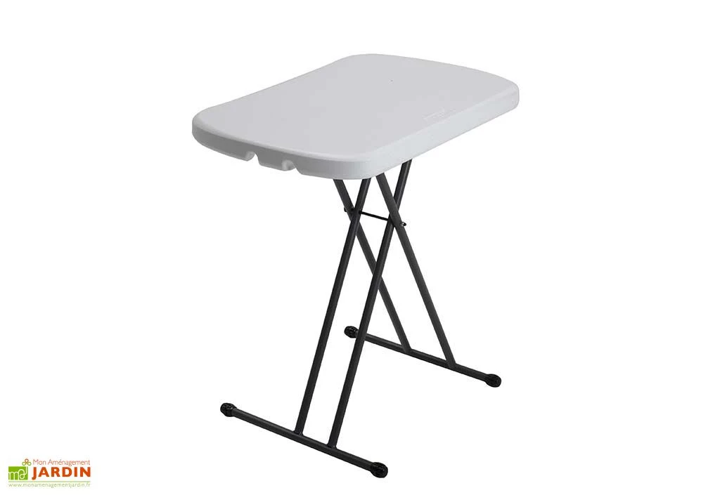 Lifetime Table Pliante Ajustable En Hauteur En Acier Et PEHD 65 X 45 Cm 1 Lifetime Table Pliante Ajustable En Hauteur En Acier Et PEHD 65 X 45 Cm