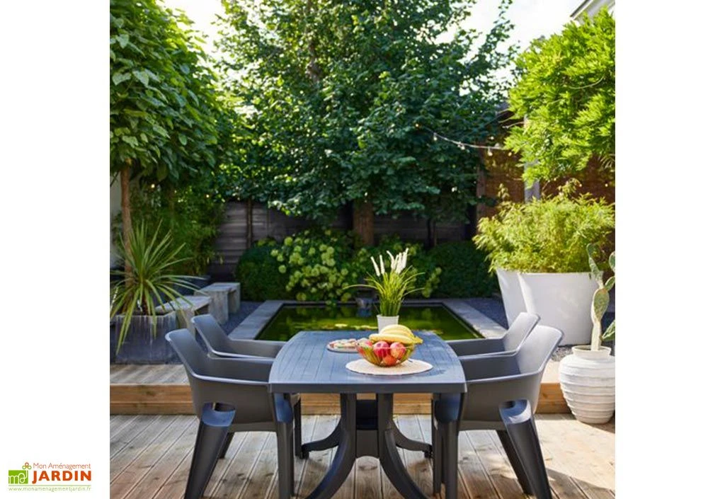 Table De Jardin En Résine 160 X 90 Cm - Europa 2 Table De Jardin En Résine 160 X 90 Cm - Europa – Image 2