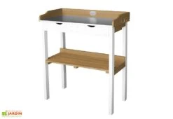 Axi Table De Rempotage En Bois De Hemlock Et Métal - 37 X 76 X 92 Cm