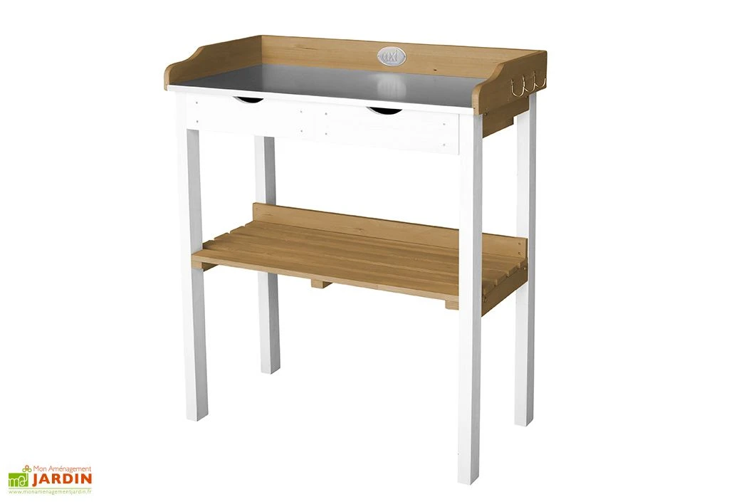 Axi Table De Rempotage En Bois De Hemlock Et Métal - 37 X 76 X 92 Cm 1 Axi Table De Rempotage En Bois De Hemlock Et Métal - 37 X 76 X 92 Cm