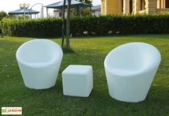 Cube De Jardin Lumineux Fluo Polyéthylène (plusieurs Couleurs) -Abriet Mobilier Soldes Boutique tabouret jardin mobilier lumineux fluo 6