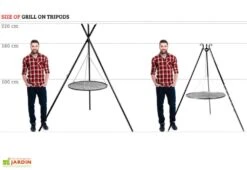 Ensemble Braséro Haiti Avec Trépied, Poulie Et Grille De Cuisson -Abriet Mobilier Soldes Boutique taille trepied cookking avec homme comparaison 3